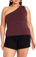 City Chic Louisa One-Shoulder Knit Tank