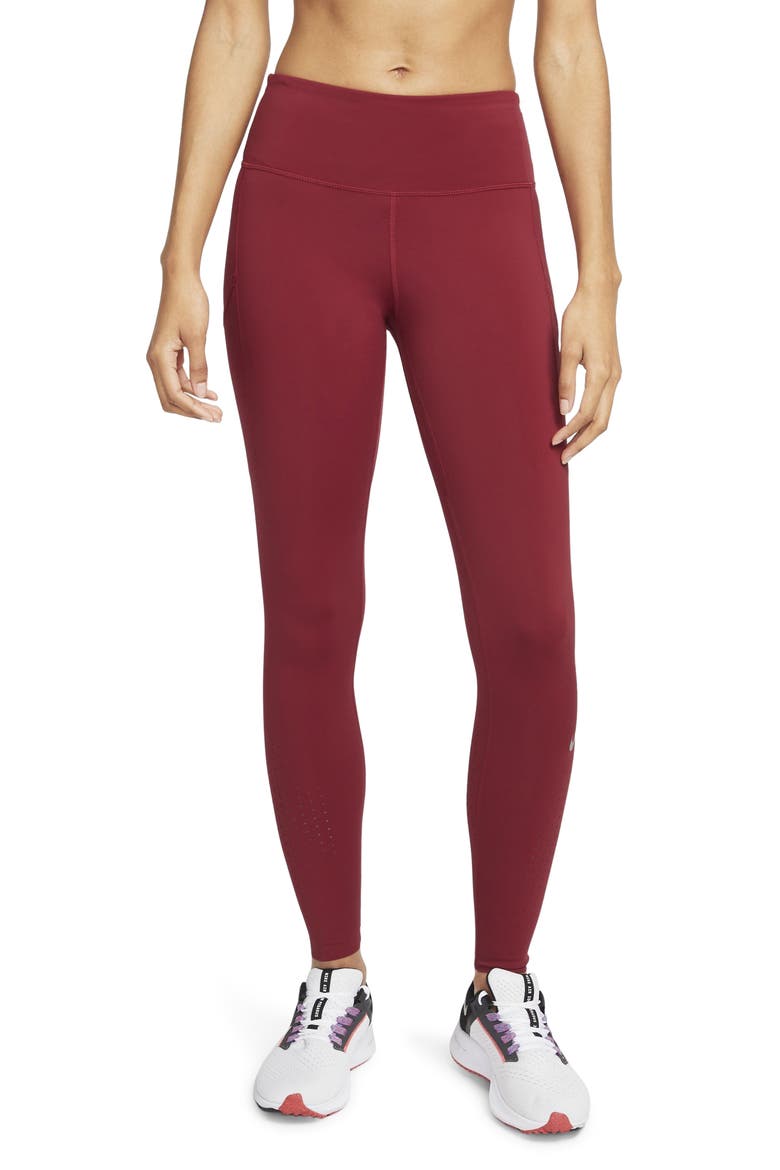 Epic Luxe Dri-FIT Pocket Running Tights, Main, color, POMEGRANATE