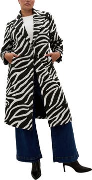 City Chic Print Coat