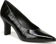 Vince Dianen Croc Embossed Pointed Toe Pump