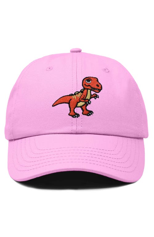 Dalix T-rex Embroidered Casual Cap In Light Pink
