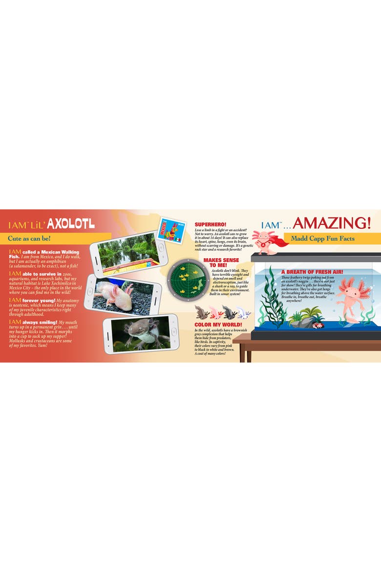 I Am Lil Axolotl 100 Piece Animal Shaped Puzzle, Alternate, color, Multicolored