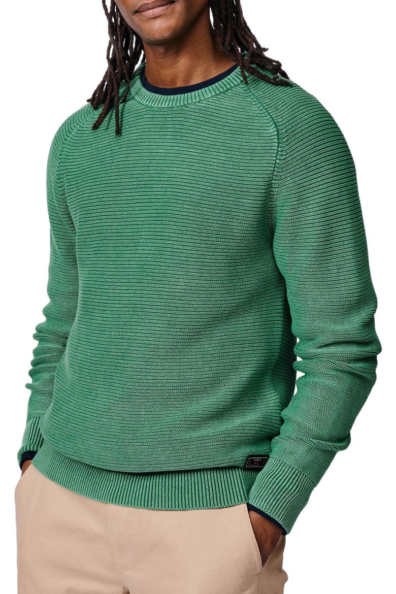 Saxilby Tuck Stitch Crew Neck Jumper, Alternate, color, Green
