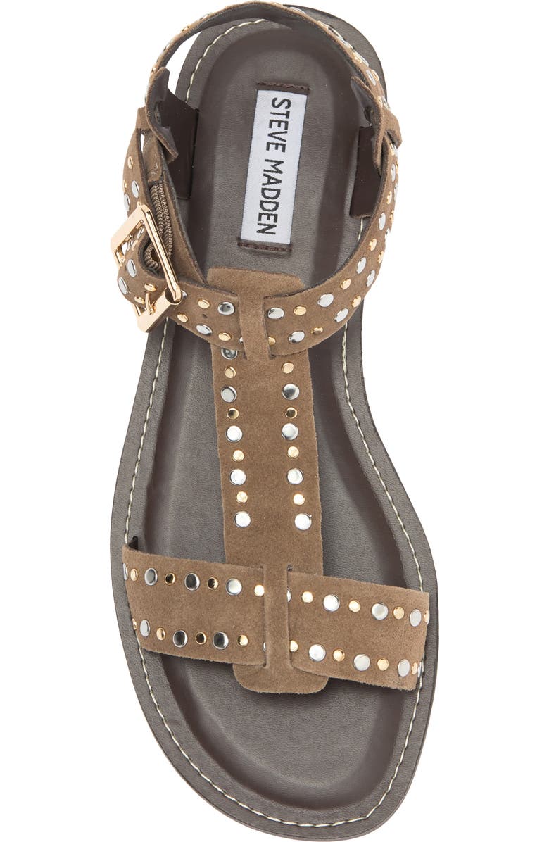 Steve Madden Brazinn Ankle Strap Sandal, Alternate, color, Taupe Suede