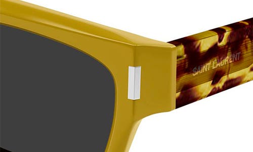 Saint Laurent 55mm Square Sunglasses In Yellow