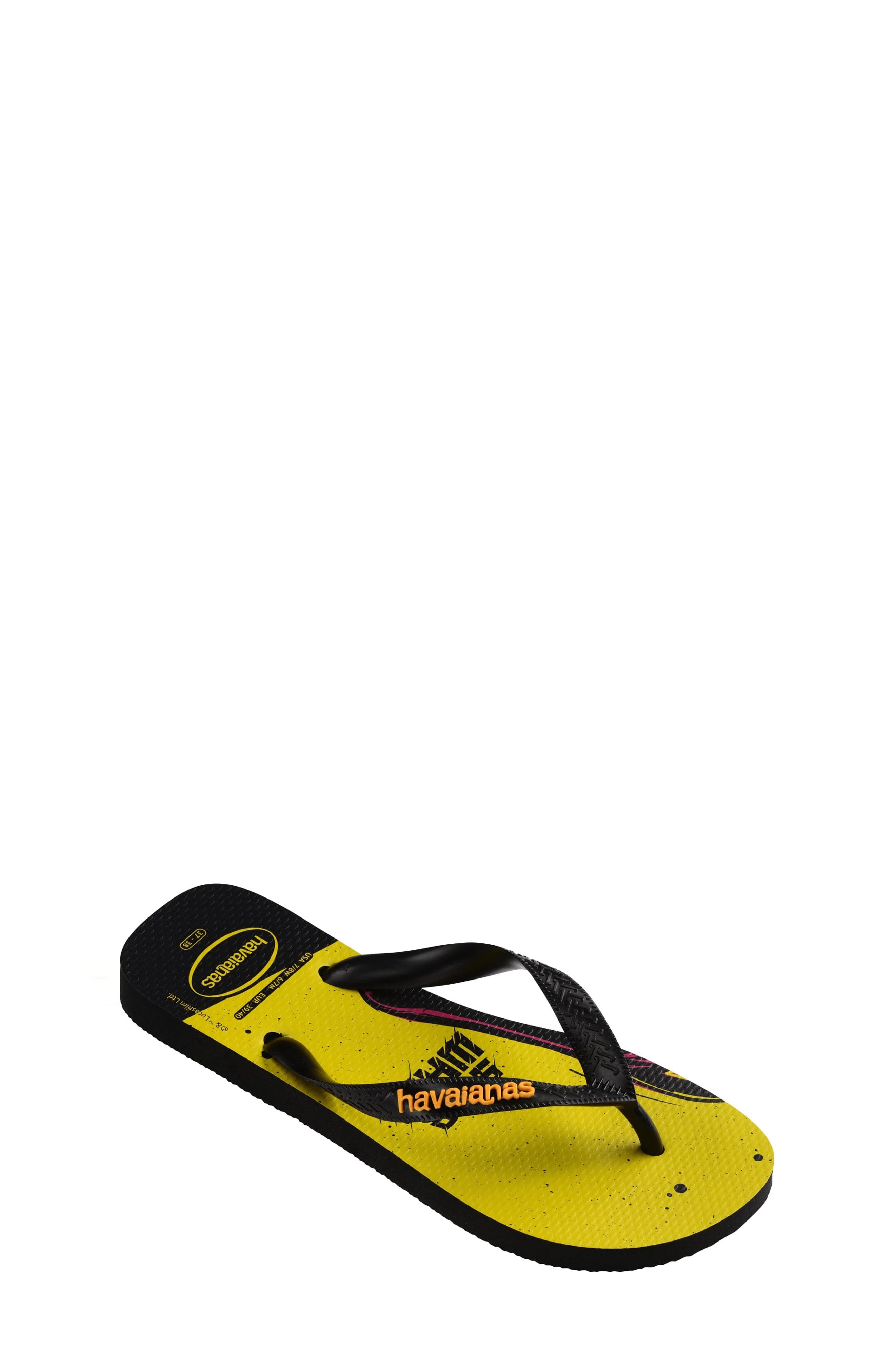 Havaianas 'Star Wars<sup>™</sup>' Flip Flop, Alternate, color, Black/ Pop Yellow
