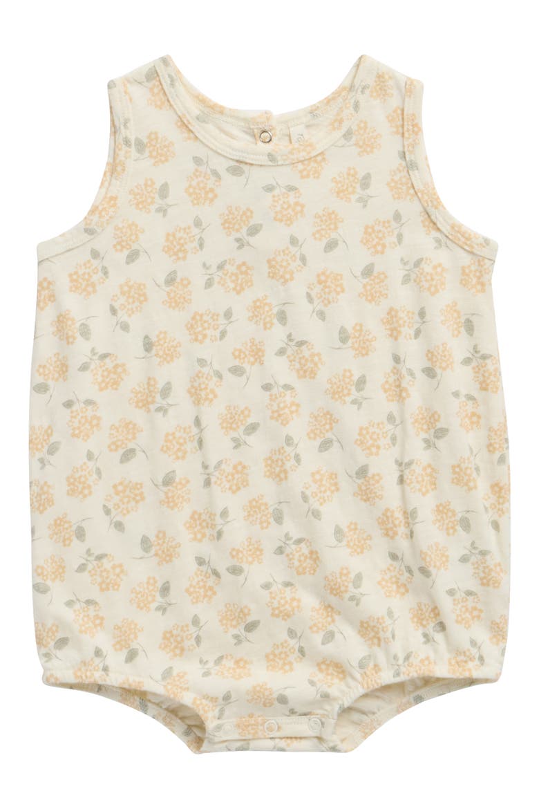Ditsy Print Cotton Bubble Bodysuit, Main, color, IVORY