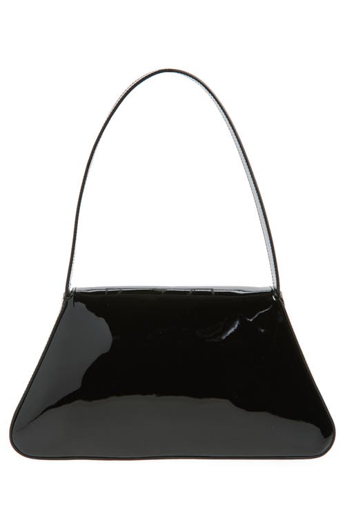 Reformation Noreen Patent Leather Shoulder Bag In Black Patent