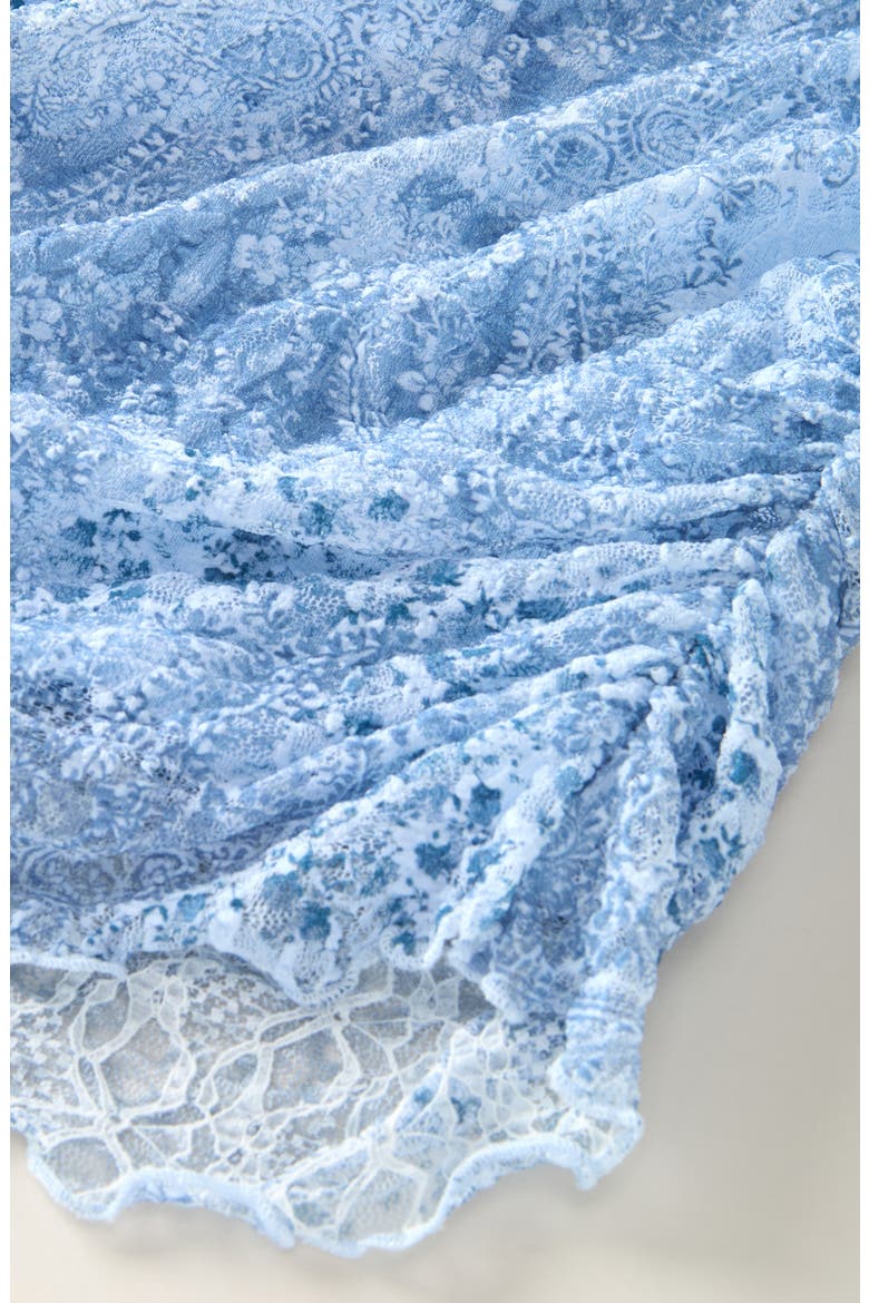 Kids' Ruched Stretch Lace Tank, Alternate, color, BLUE VEIL PAISLEY PATCH