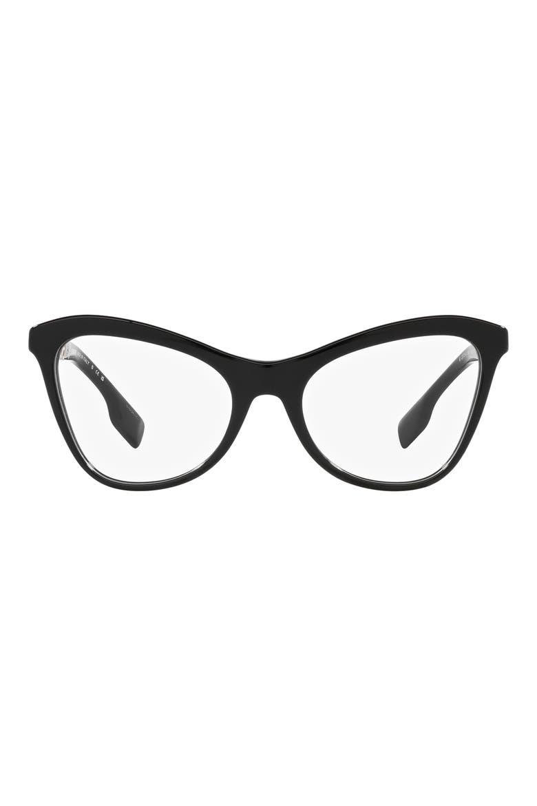 Angelica 54mm Cat Eye Optical Glasses, Main, color, BLACK