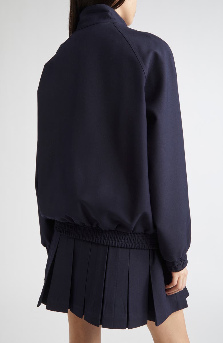 Shushu/Tong Tucker Logo Stitch Pleated Wool & Silk Zip Jacket, Alternate, color, 