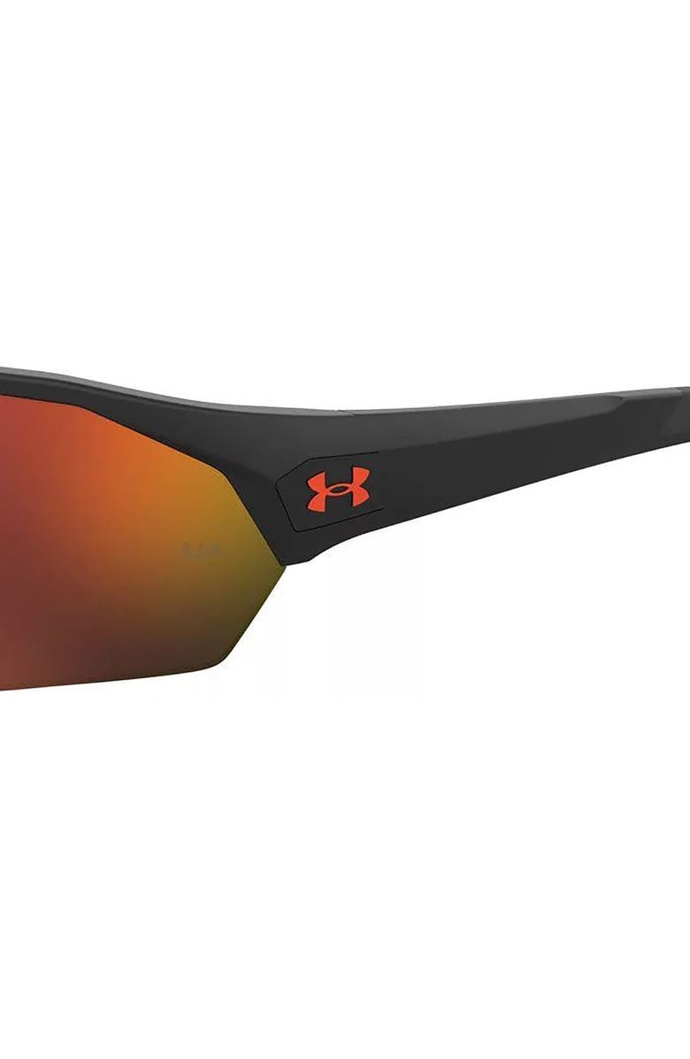 Under Armour Half Rim Sport Sunglasses, Alternate, color, Matte Black Orange