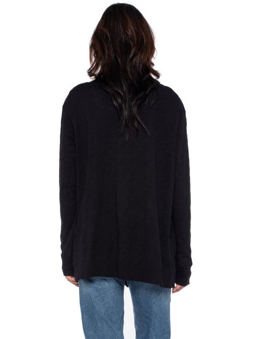 Wilt Clothing Tie Front Long Sleeve Mix Rib Cardigan In White