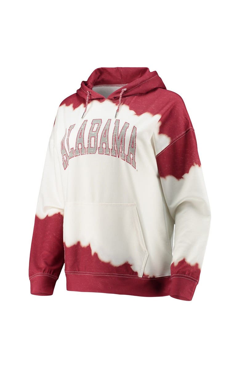 GAMEDAY COUTURE Women's Gameday Couture White/Crimson Alabama Crimson Tide For the Fun Double Dip-Dyed Pullover Hoodie, Alternate, color, White