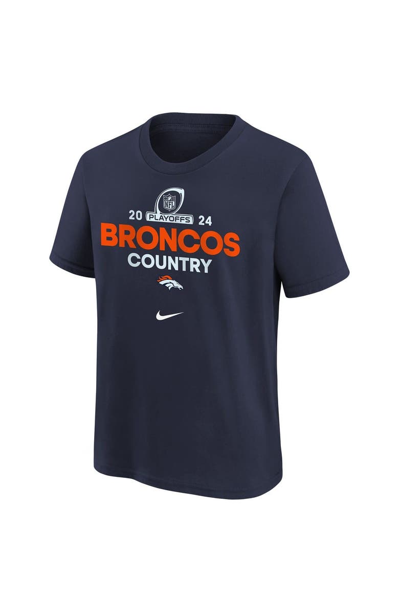 Nike Youth Nike Navy Denver Broncos 2024 NFL Playoffs T-Shirt, Alternate, color,