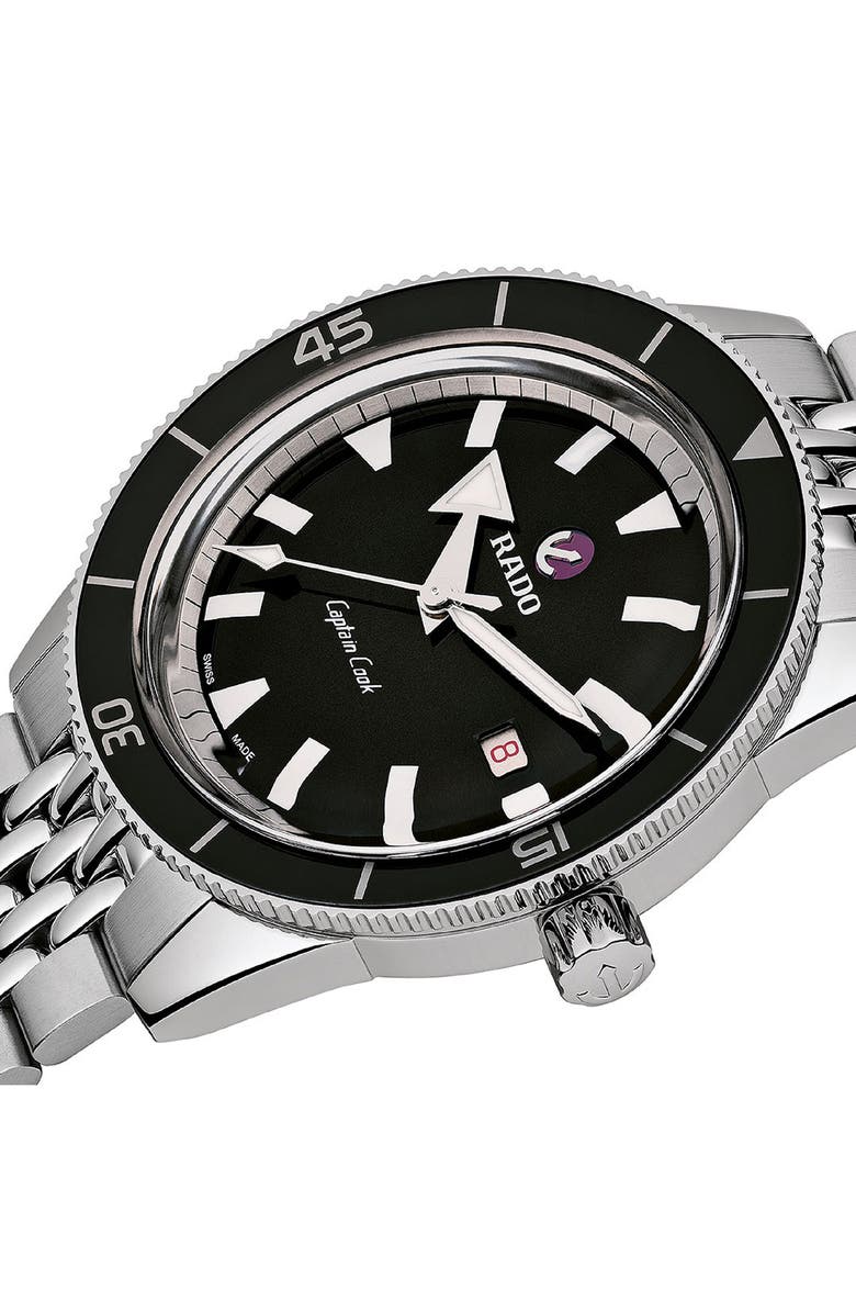 RADO HyperChrome Captain Cook Automatic Bracelet Watch, 42mm, Alternate, color,