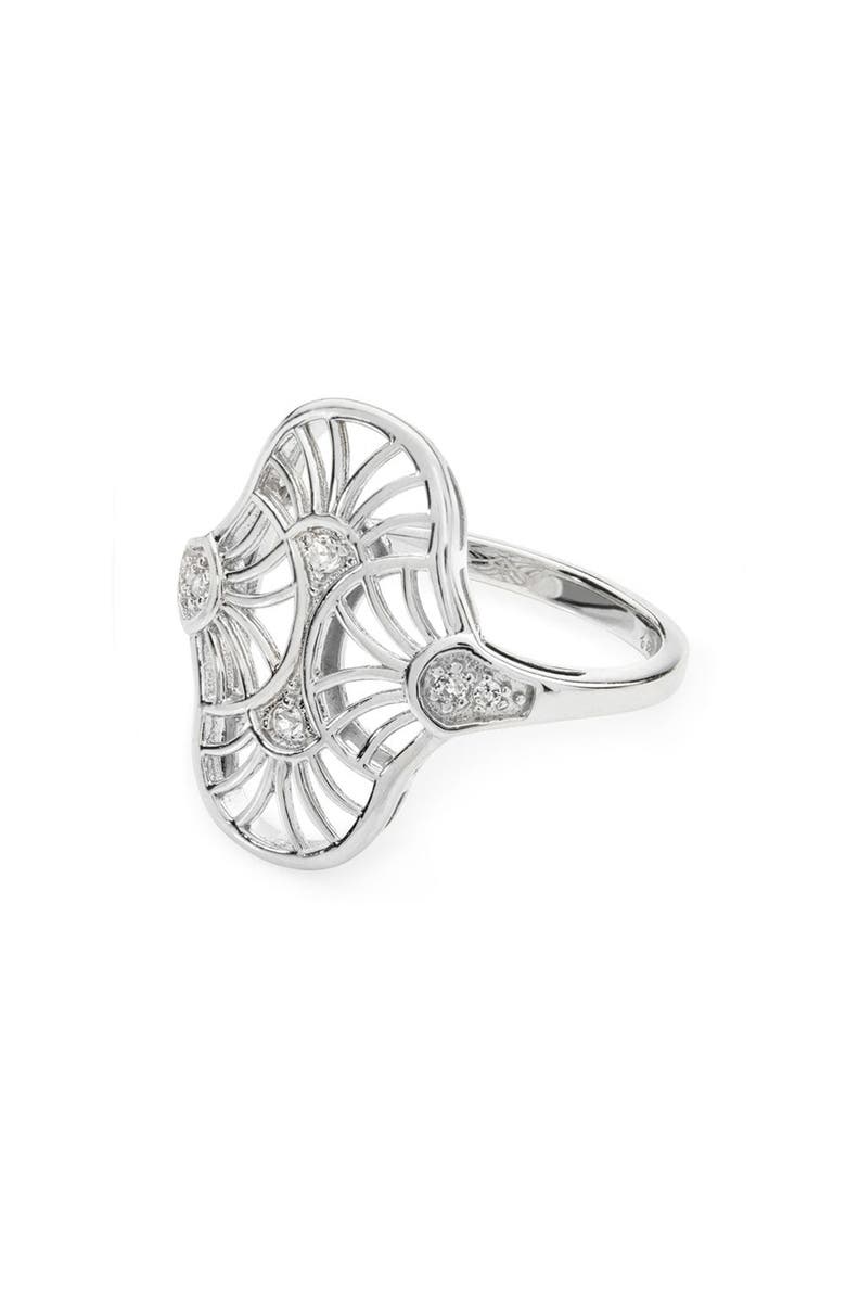 Lucy Quartermaine Art Deco Oval Ring, Main, color, Sterling Silver