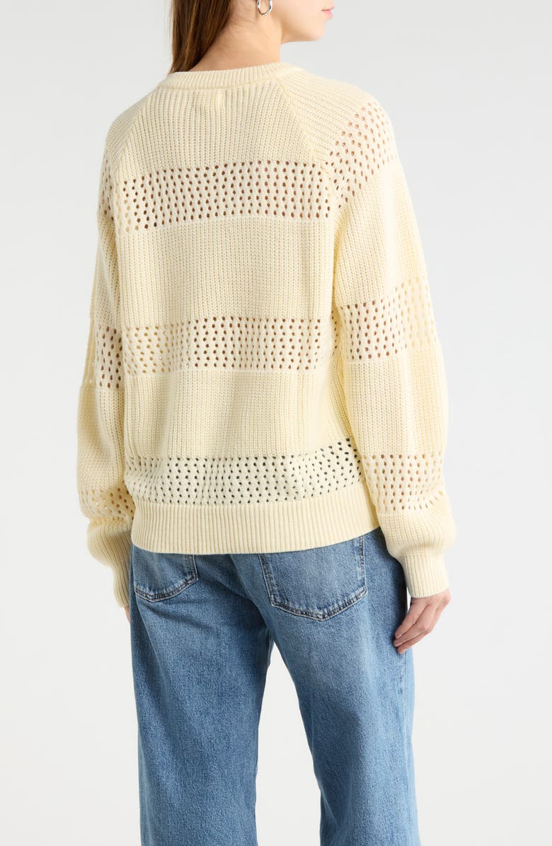 SUGARLIPS Tova Pointelle Stripe Sweater, Alternate, color, 