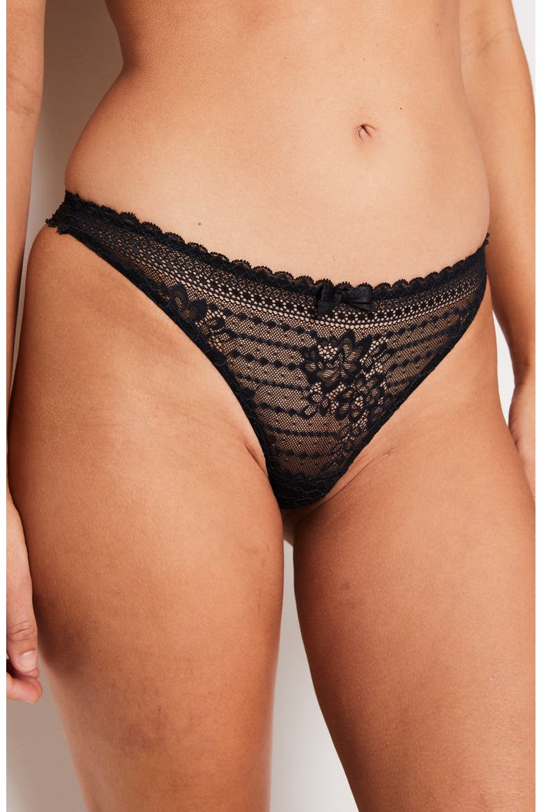Panama Lace Thong, Main, color, BLACK