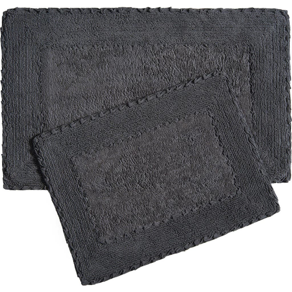 Laura Ashley Ruffle Cotton 2-piece Bath Mat Set