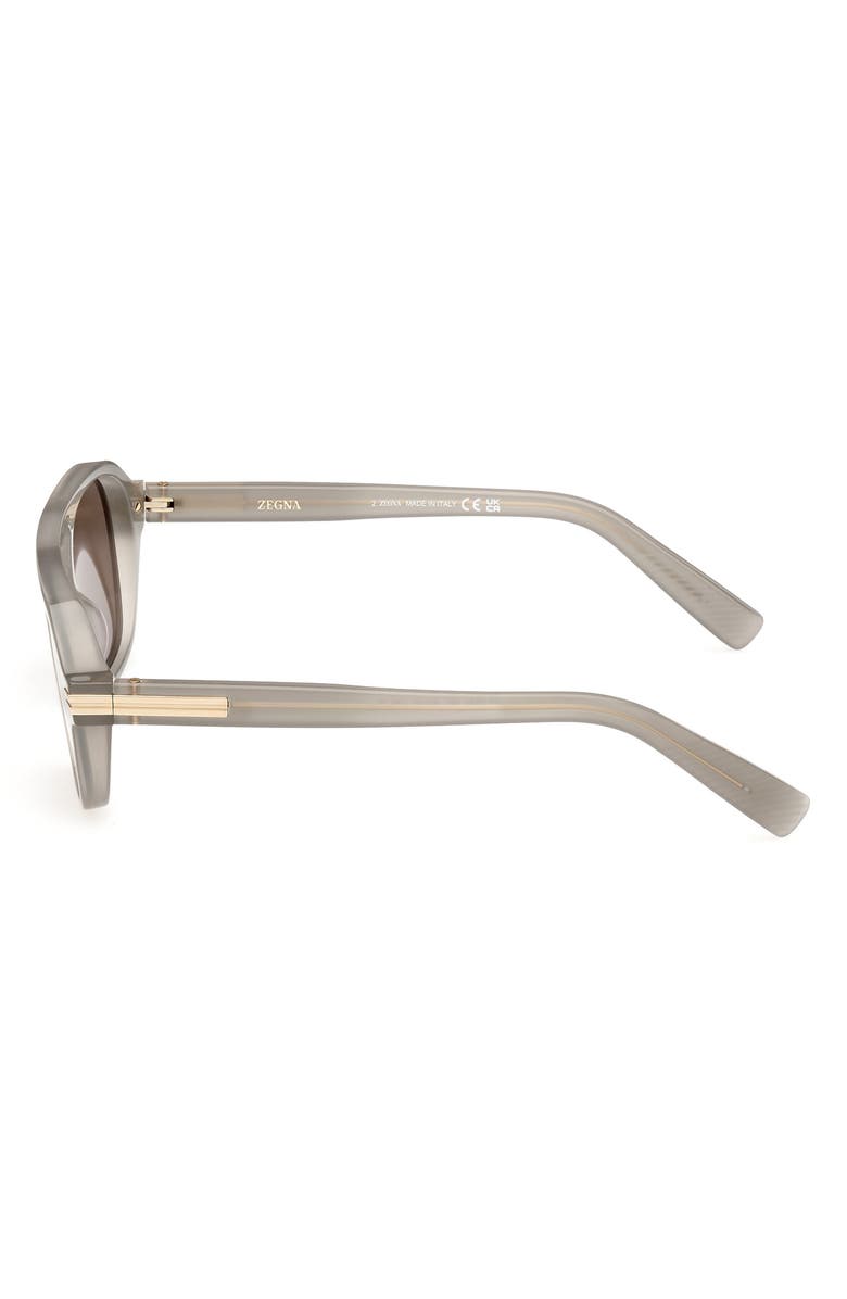 ZEGNA 51mm Round Sunglasses, Alternate, color,