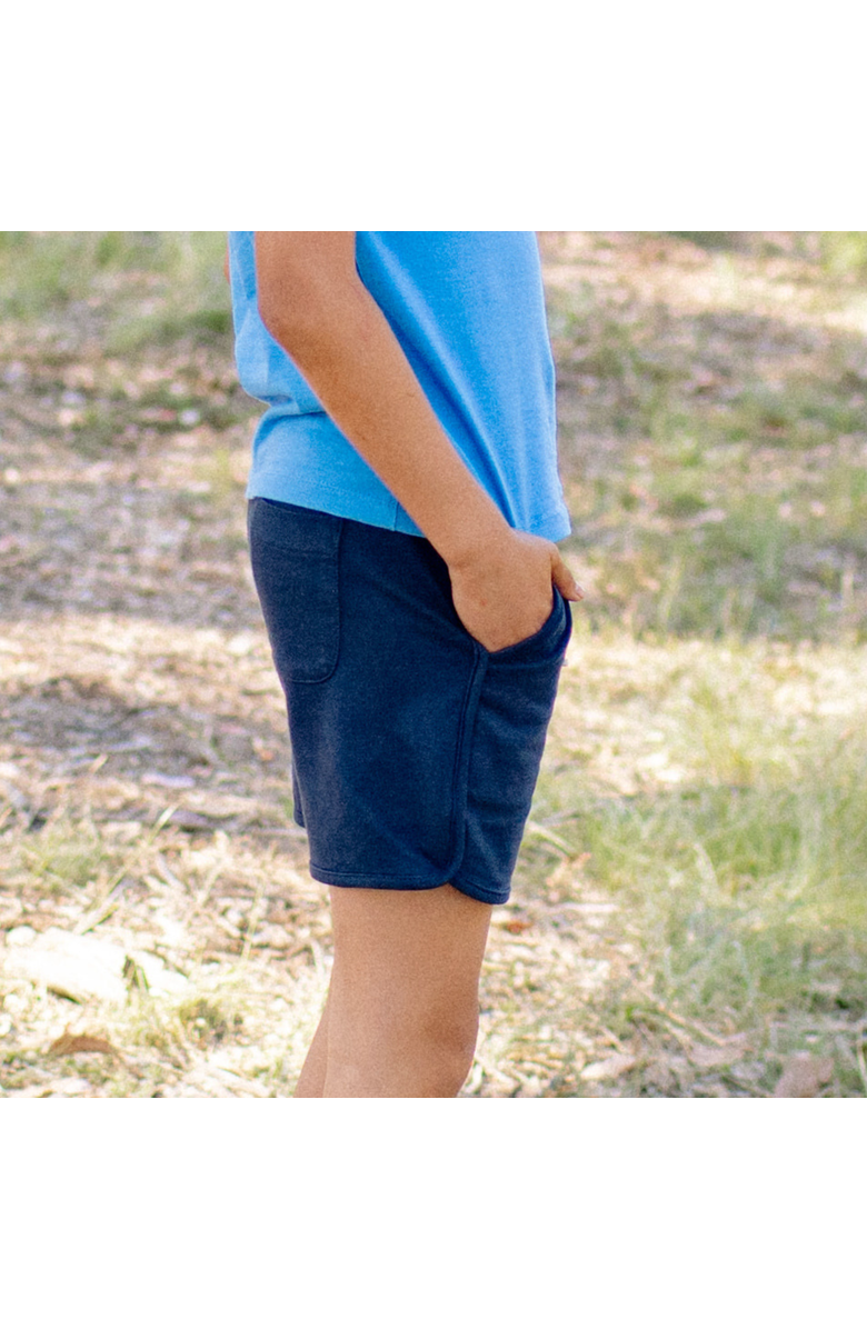 Jackalo Kids Ollie Organic Cotton Loopknit Shorts, Alternate, color, Navy