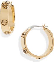 Tory Burch Thin Icon Hoop Earrings