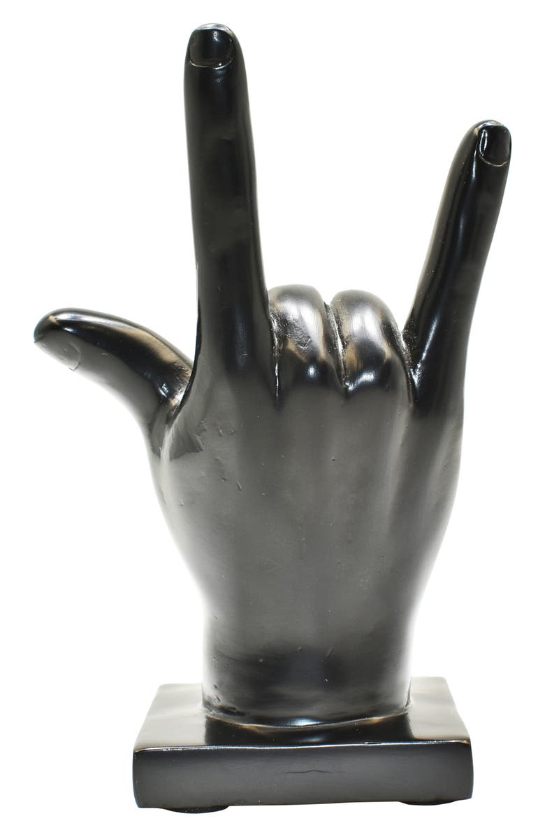 KINETIC I Love You Sign Sculpture, Alternate, color, Black