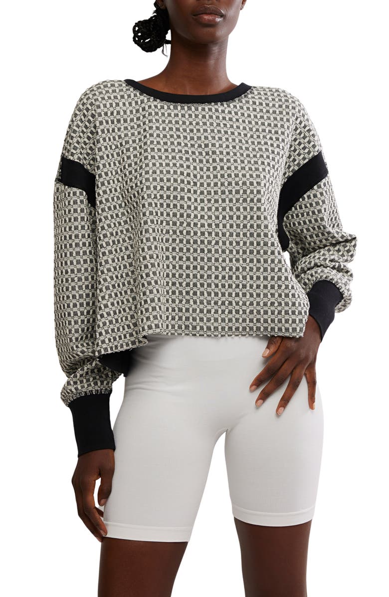 Free People My Time Layer Textured Reversible Sweater, Main, color, 