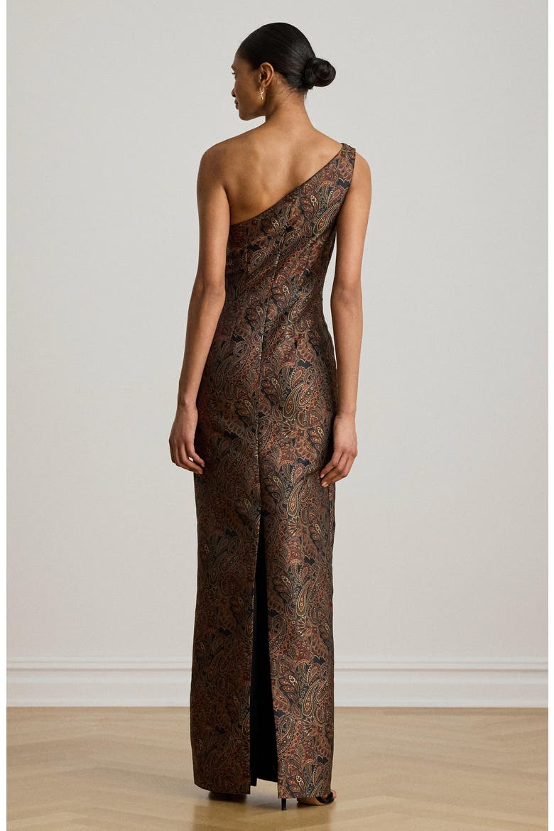 paisley one shoulder dress Floral Paisley One-Shoulder Dress