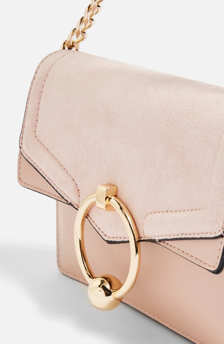 Topshop Seline Faux Leather Crossbody Bag, Alternate, color,