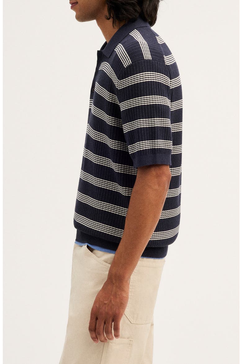 Carlos Striped Polo, Alternate, color, INK