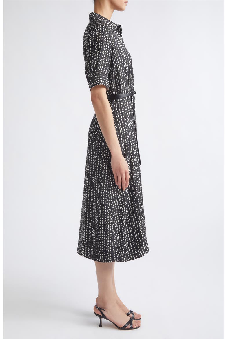Eleanor Wool Stretch Twill Midi Shirtdress, Alternate, color, GREY MELANGE