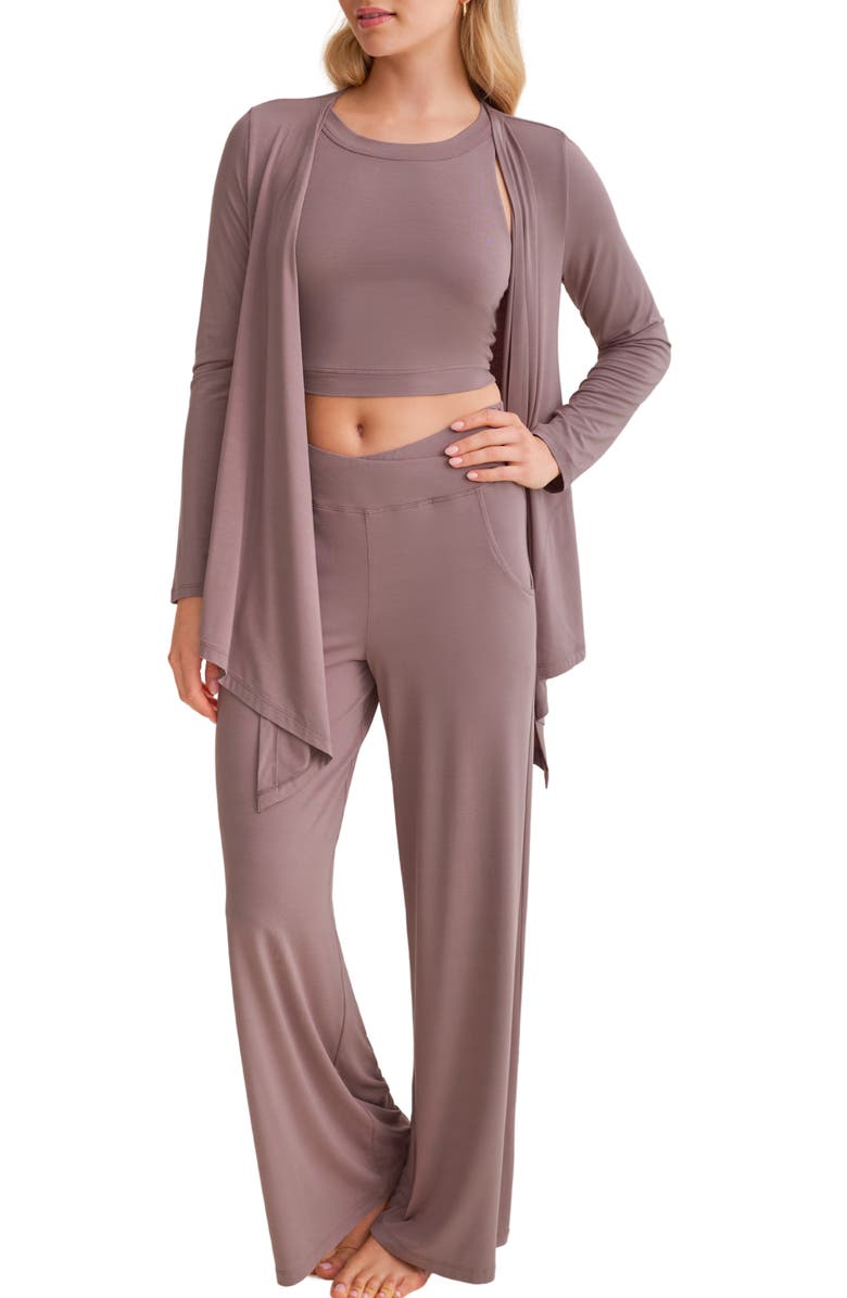 Fleur't Open Front Cardigan, Main, color, Cappuccino