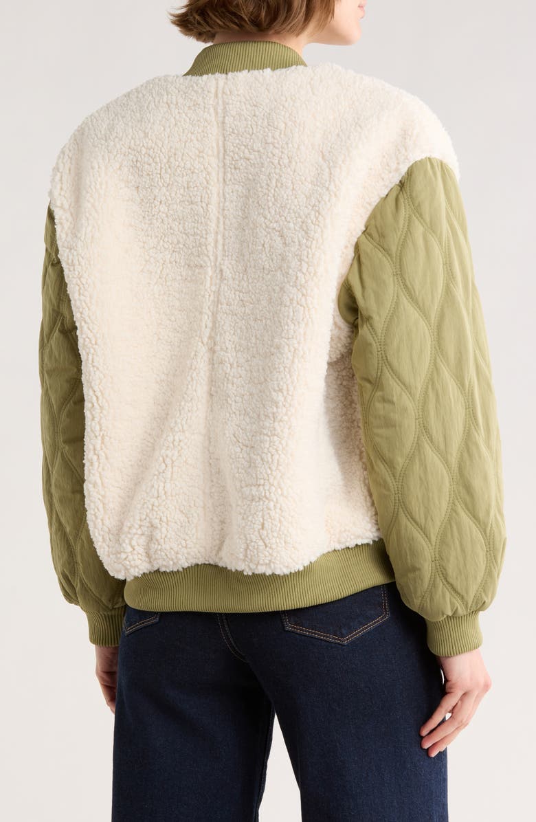 BLANKNYC Mixed Media Bomber Jacket, Alternate, color, Top Tier