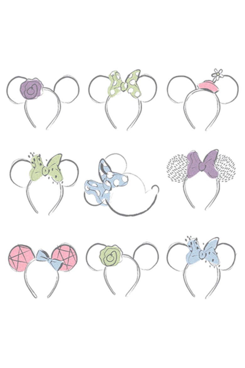 Girl's Minnie Mouse Fashion Ears  Graphic T-Shirt, Alternate, color, White