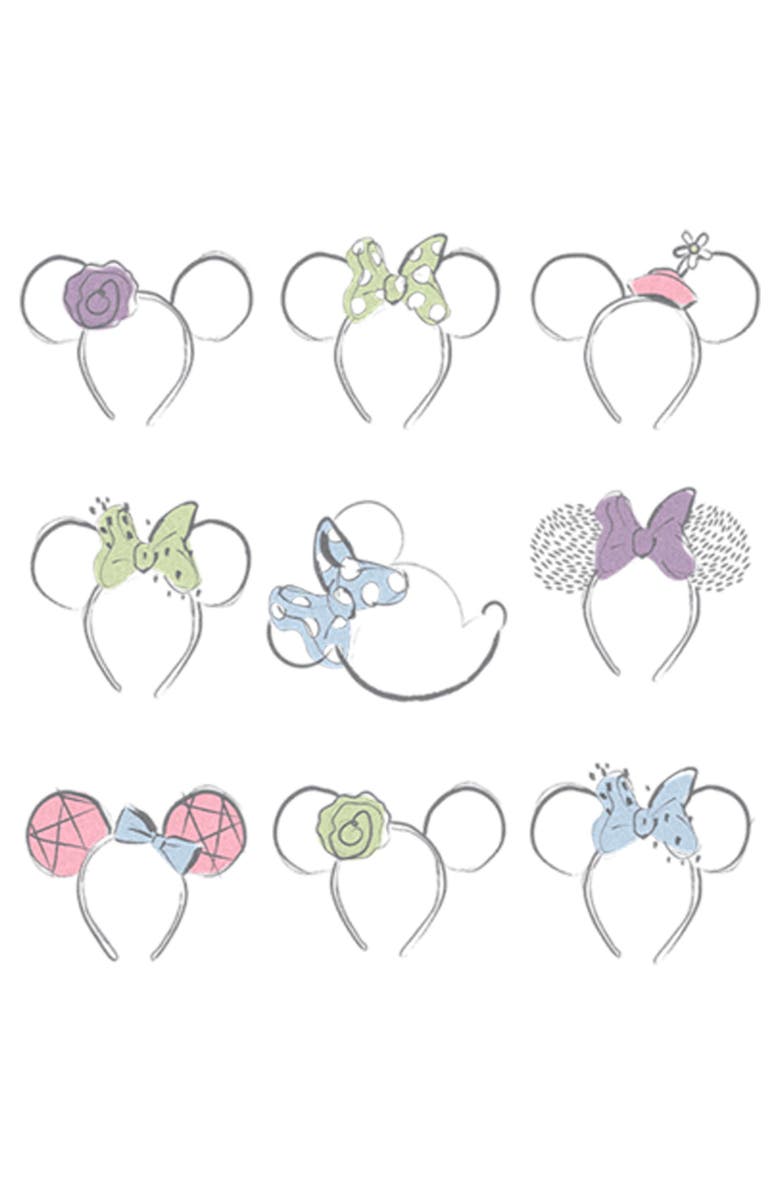 Minnie Mouse Girl's Minnie Mouse Fashion Ears Graphic T-Shirt, Alternate, color, White