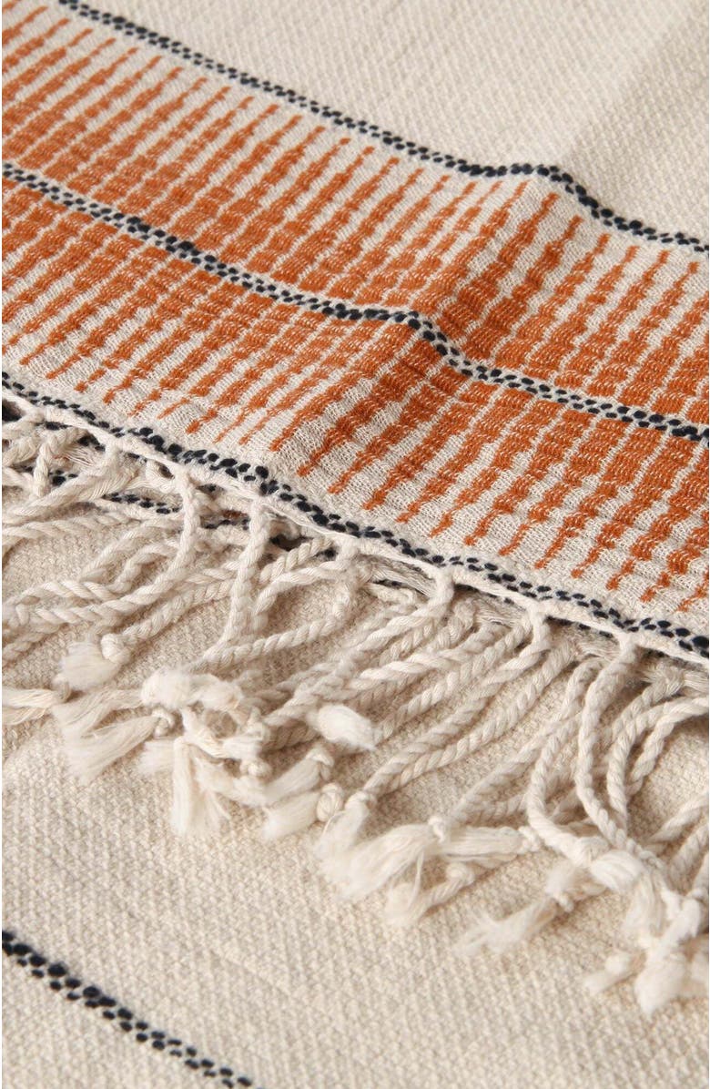 Olive & Linen Amber Linen Turkish Towel, Alternate, color, Terracotta
