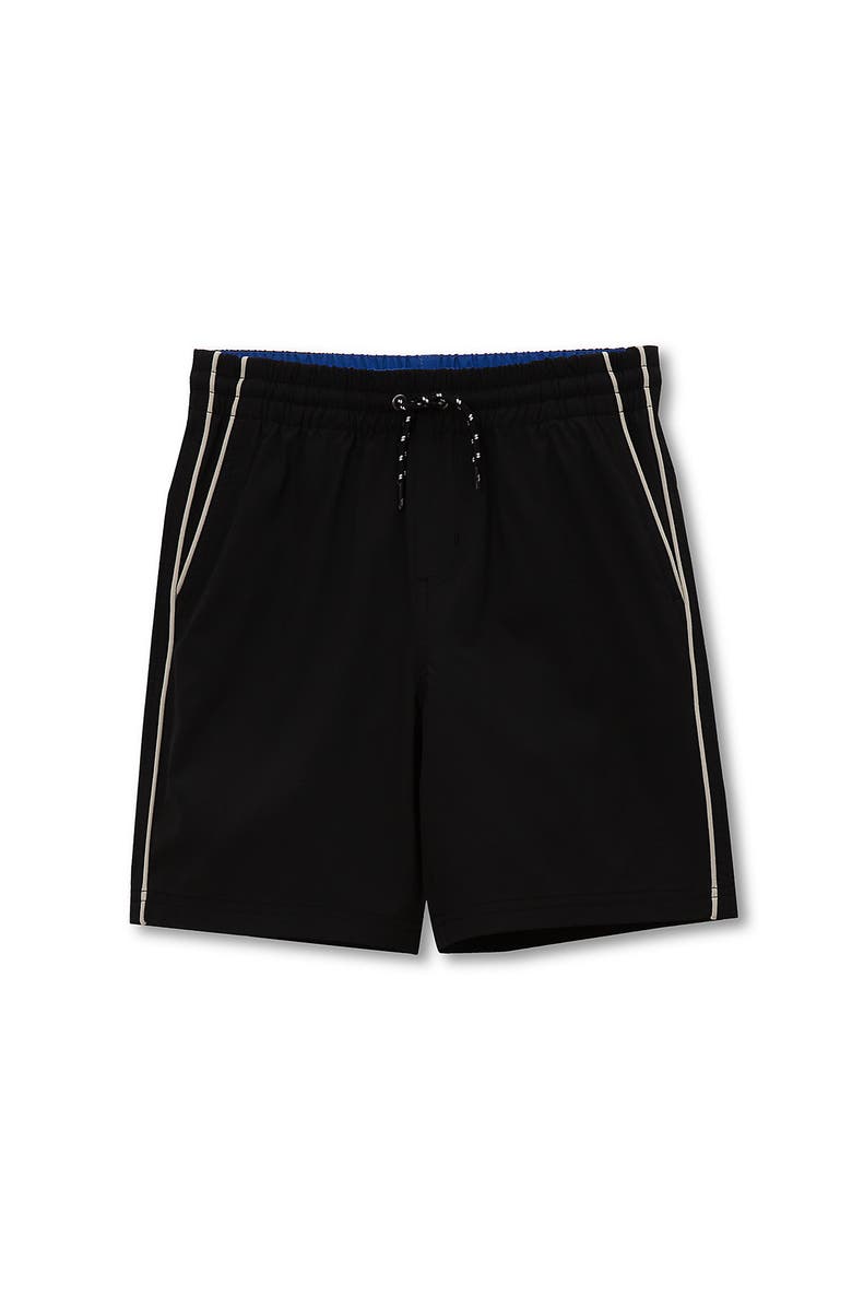 Lands' End Boys Husky Cotton Pull On Shorts, Main, color, Black