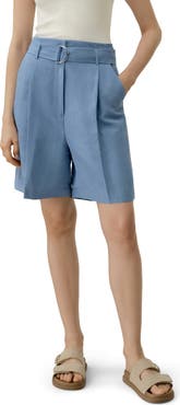 Lilysilk Silk Linen Belted Shorts