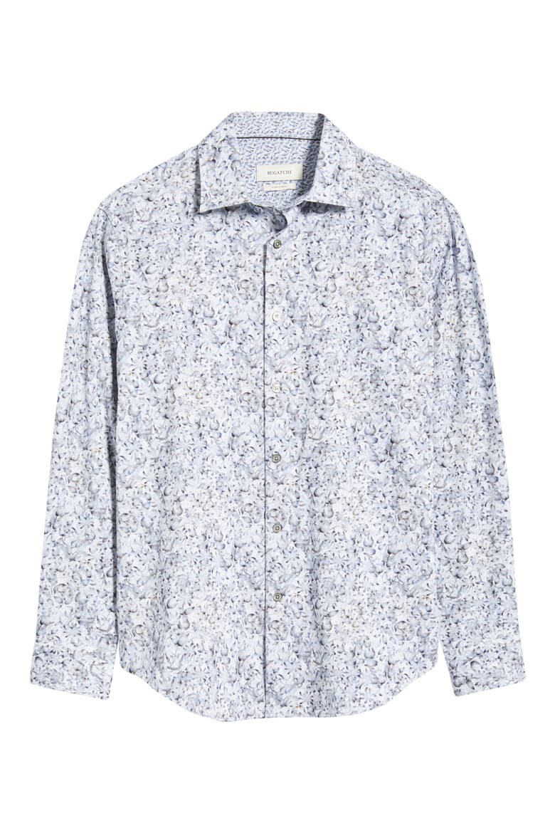 Jimmy OoohCotton® Floral Button-Up Shirt, Alternate, color, PLATINUM