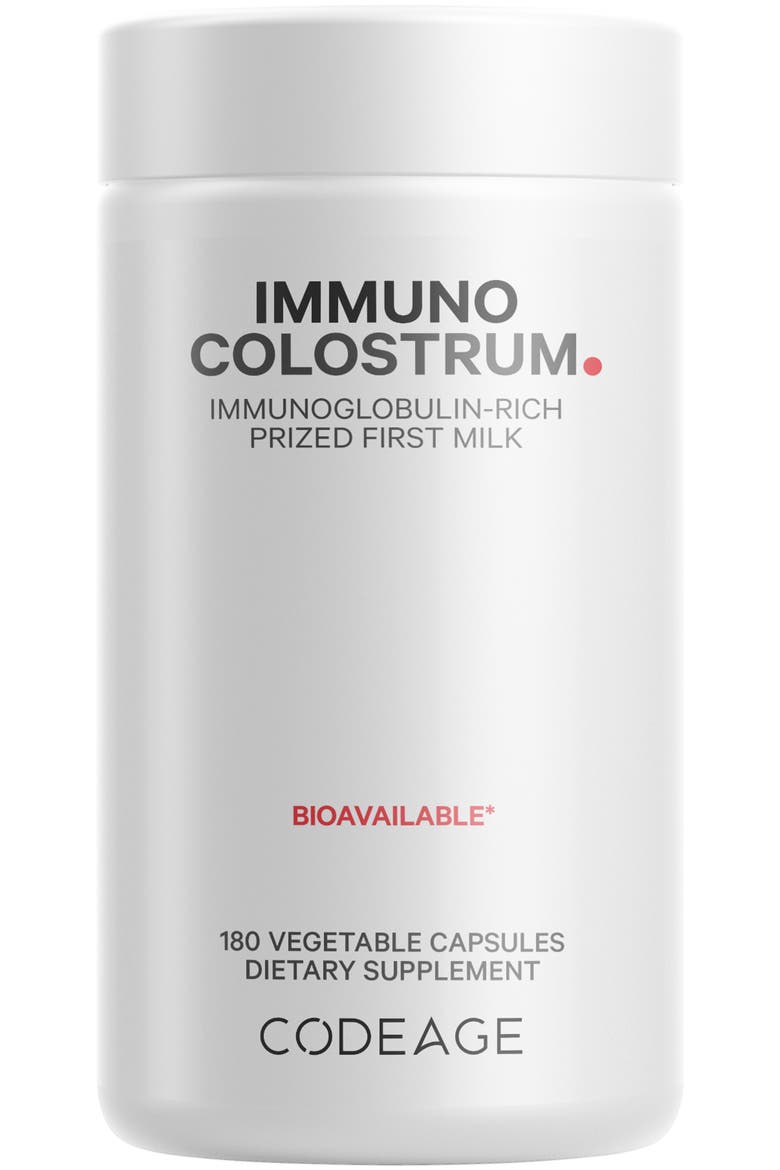 Grass-Fed Colostrum Capsules Supplement, Main, color, White