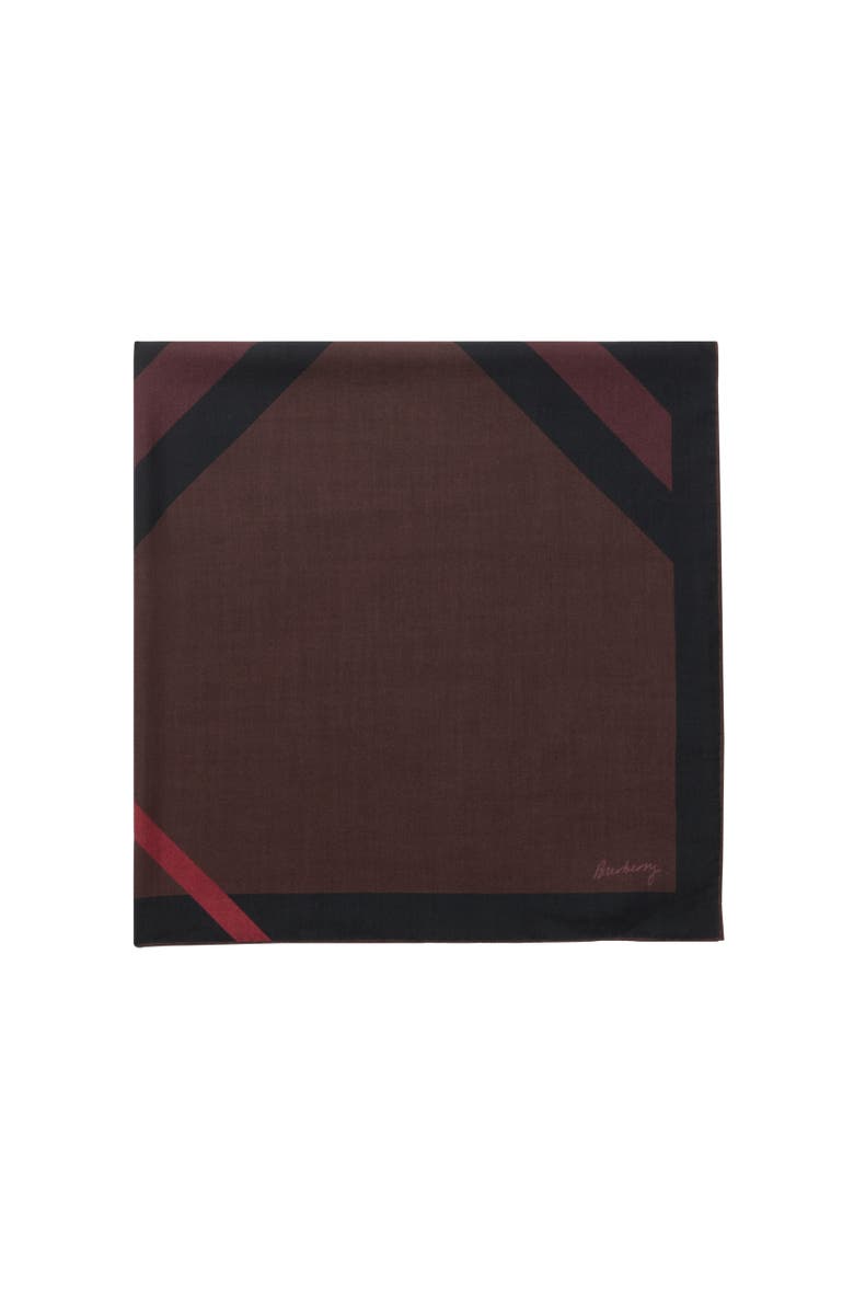 Burberry Check Cashmere Silk Scarf, Alternate, color, Ruby Red
