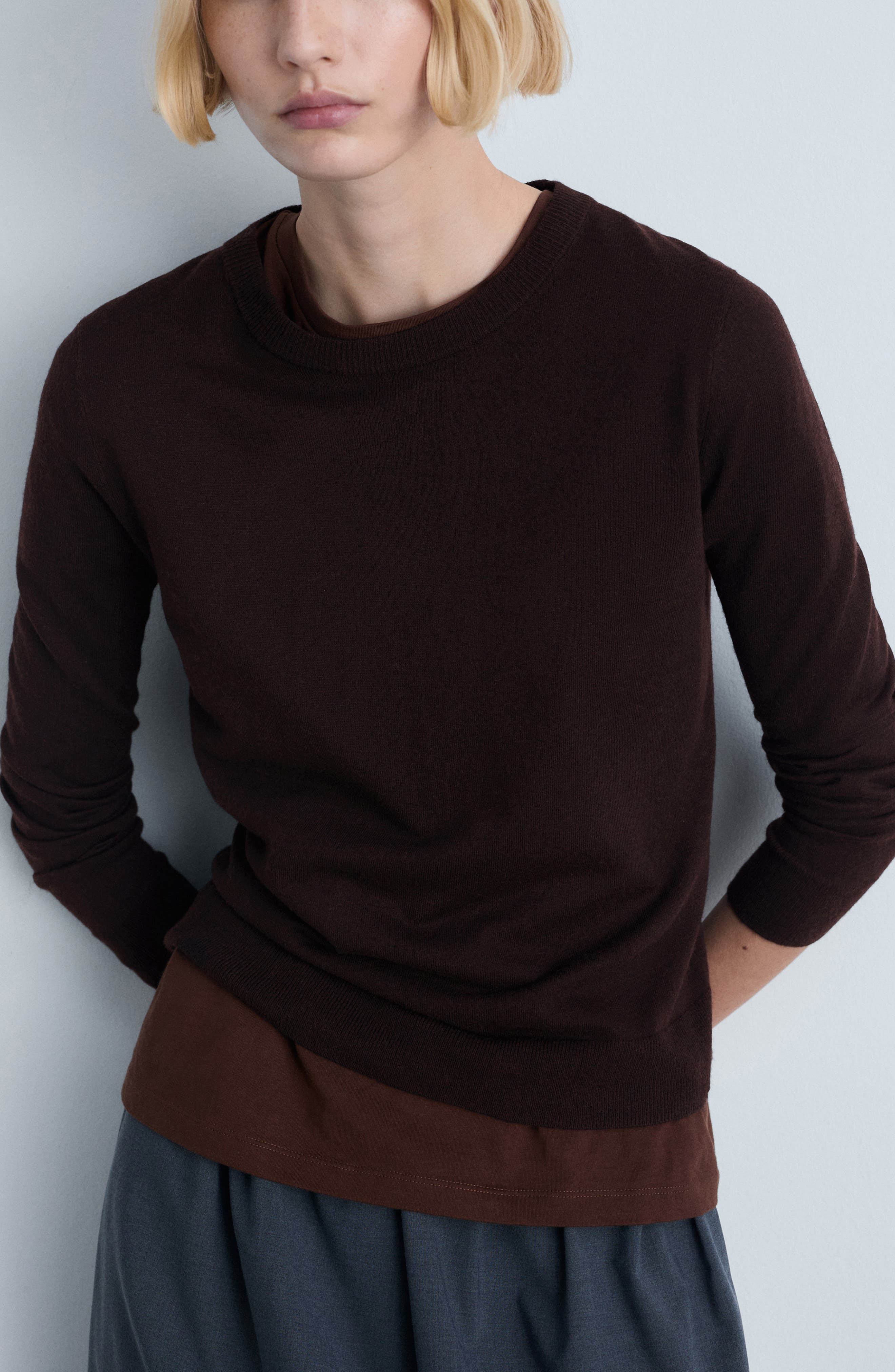 MANGO Crewneck Sweater