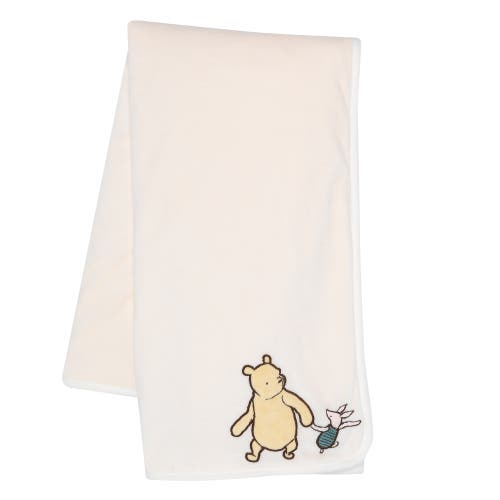 Lambs & Ivy Disney Baby Storytime Pooh Ultra Soft Fleece Baby Blanket In White