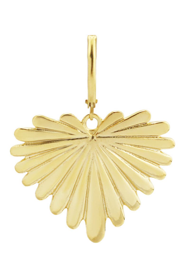 Feathered Heart Drop Earrings, Alternate, color, GOLD