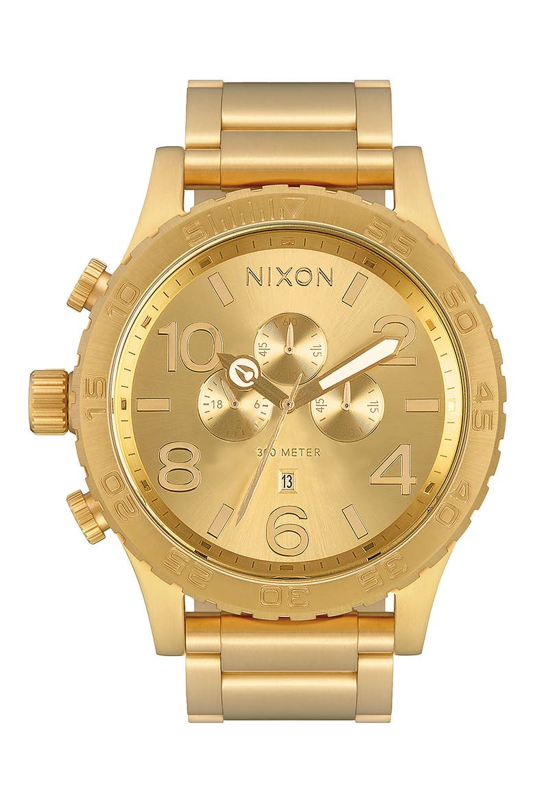 51-30 Chronograph Bracelet Watch, 51mm, Main, color, ALL GOLD