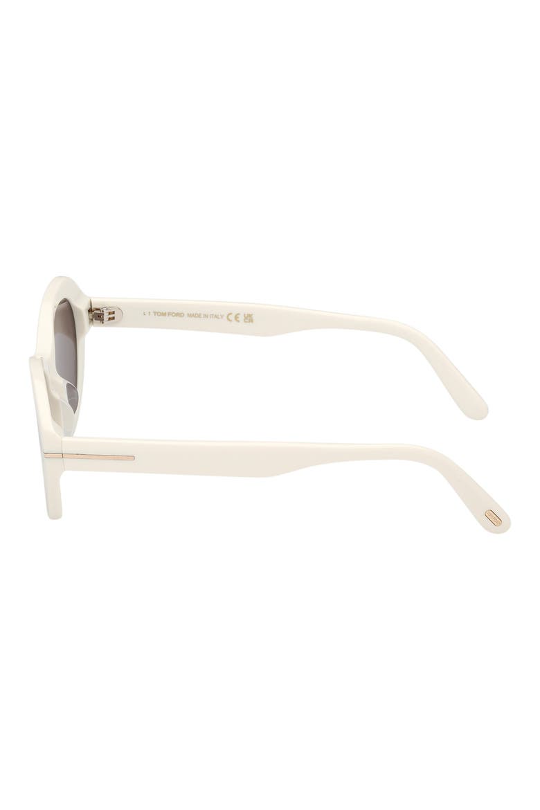 53mm Oval Sunglasses, Alternate, color, IVORY / SMOKE