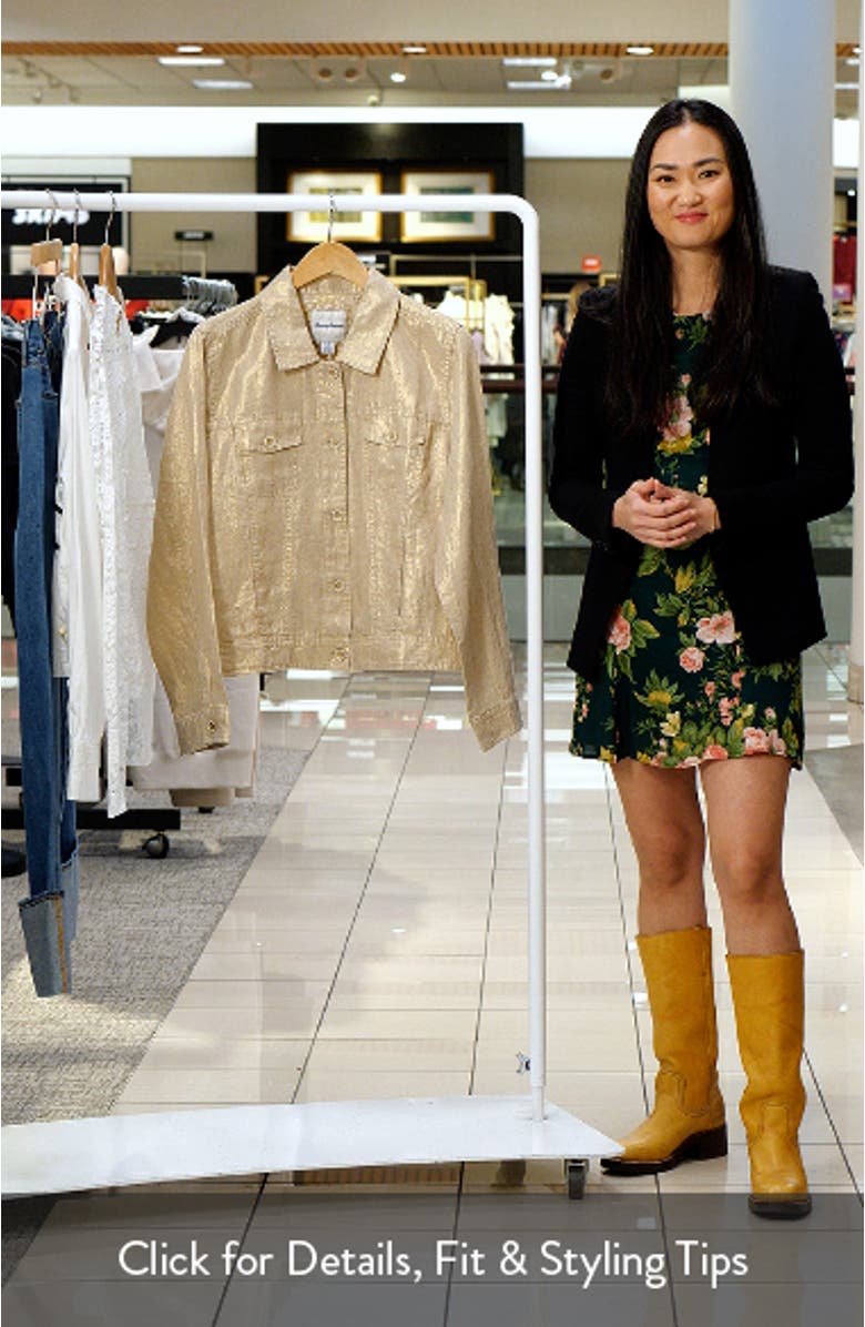 Two Palms Shimmer Linen Jacket, sales video thumbnail