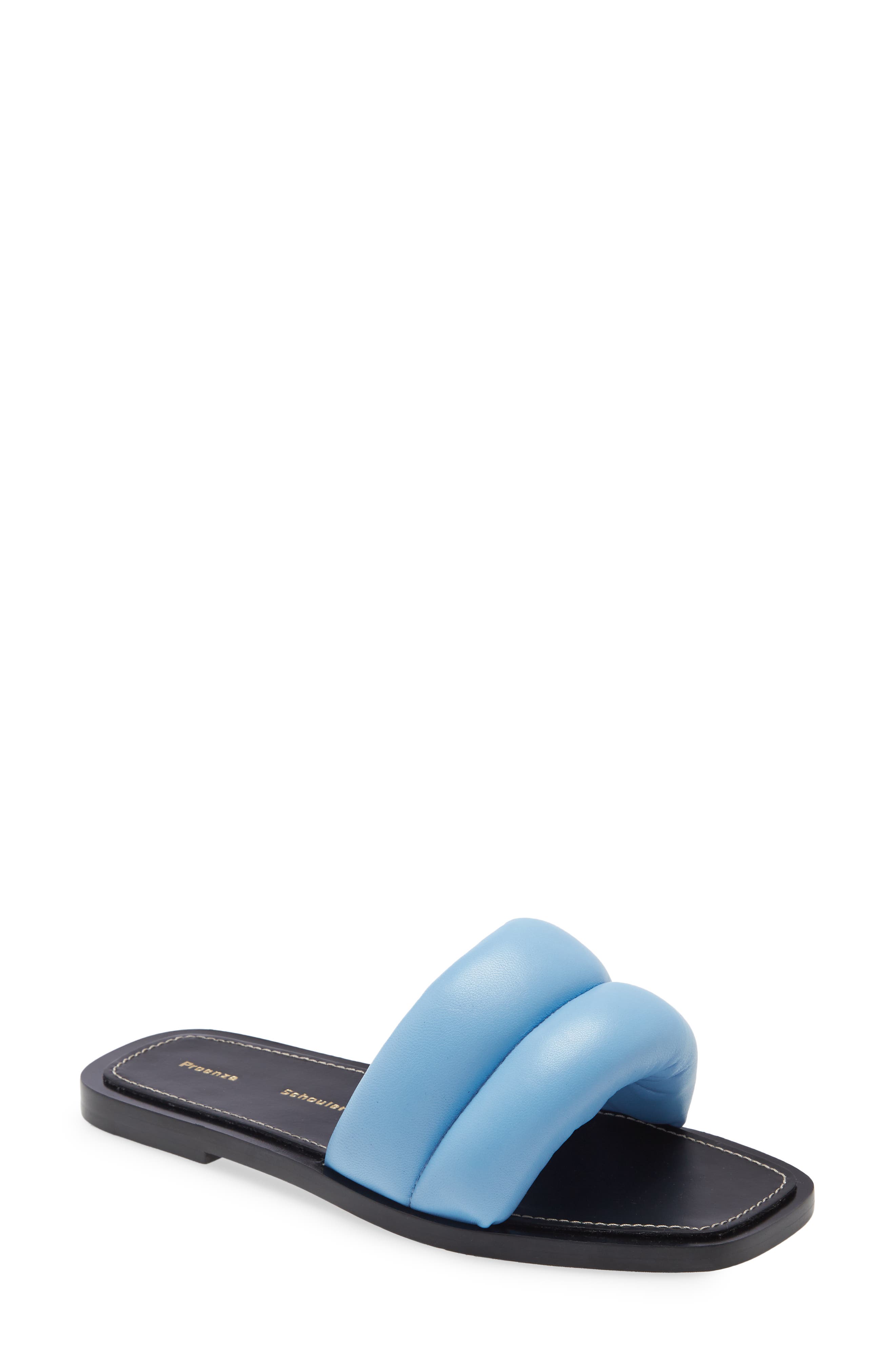 Puffy Slide Sandal, Main, color, LIGHT BLUE
